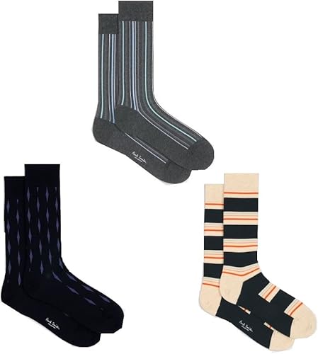 Amazon Paul Smith ポールスミス メンズ ソックス 25 7cm アソート3足 シューズ バッグ
