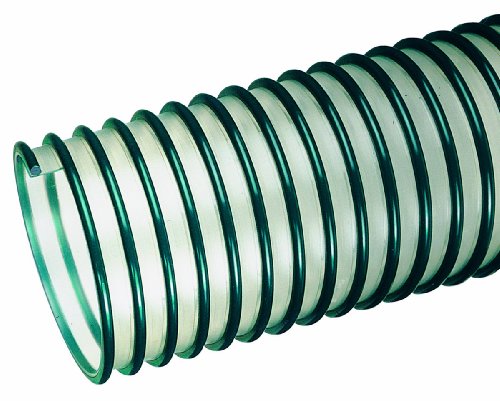 Tigerflex Urevac UV1 Series Polyurethane Ducting/Material Handling Hose, 10 PSI Max Pressure, 3 inches ID, 50 feet Length