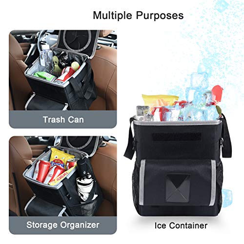 Car Trash Can Garbage Bag Vehicle Rubbish Bin Hanging Back&Front Seat