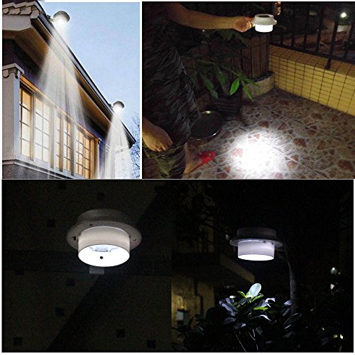 image for SRY-LED Solar Powered Security Bright Outdoor Sink Pathway 3 LED Fence