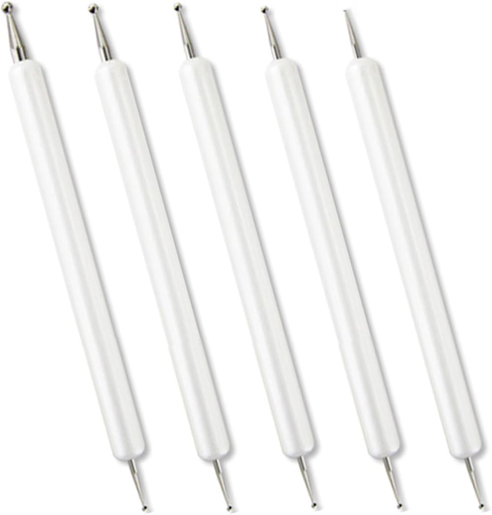 jeufun 5Pcs Embossing Tool Set Double End Stylus 1mm 3.0mm