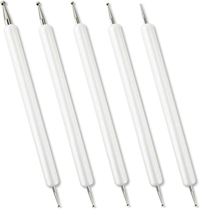 jeufun 5Pcs Embossing Tool Set Double End Stylus 1mm 3.0mm
