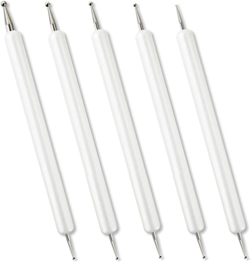jeufun 5Pcs Embossing Tool Set Double End Stylus 1mm 3.0mm