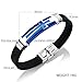 Ubeauty1999 Stainless Steel Crucifix Cross Leather Bracelets Cuff Bangle Wrist Band Blacelet, Black/Blue (3Pcs/ Set Bracelet)