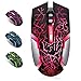 Wireless Gaming Mouse, VEGCOO C8 Silent Click Wireless Rechargeable Mouse with Colorful LED Lights and 2400/1600/1000 DPI 400mah Lithium Battery for Laptop and Computer (C8 Black)