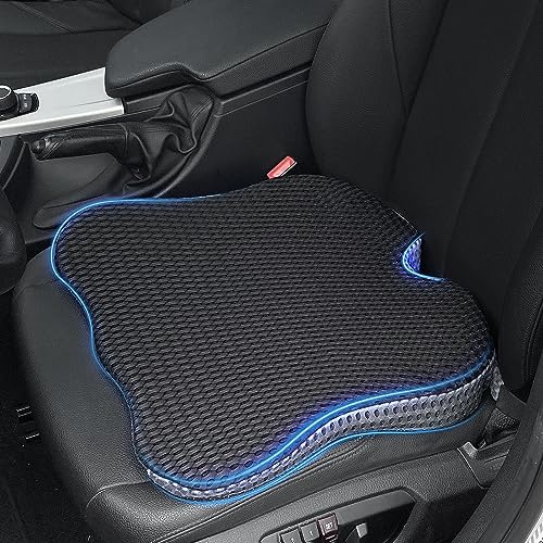 Qutool Car Seat Cushion, Wedge Cushion, Seat Cushion for Car Seat Cushion, Car Seat Wedge Cushion for Driver's Seat for Memory Foam Car Seat Cover (Black)