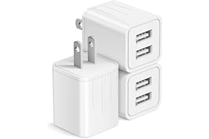 NOVOBIT USB Wall Charger 3-Pack Fast USB Charger Block 2.1A Dual Port USB Plug Adapter Box Charger for iPhone 15/iPhone 15 Pro/iPhone 15 Pro Max/iPhone 14/13/12/11/Samsung,Android