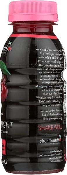 CHERIBUNDI JUICE CHERRY TART LITE, 8 OZ