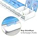 Push Button Pill Organizer, 7 Day Push-to-Open Pill Box, Portable Travel Prescription & Medication Pill Case, Vitamin Fish Oil Compartments Container