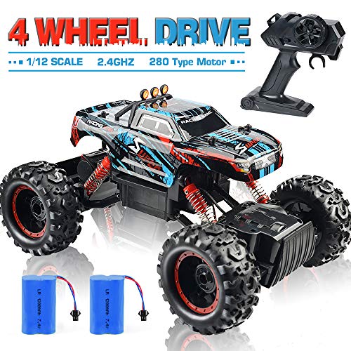 NQD Remote Control Truck, RC Car 1: 12 Scale RC Truck 2.4Ghz Radio Remote Control Car 4WD Off Road for Boys (What's The Best Off Road Vehicle)