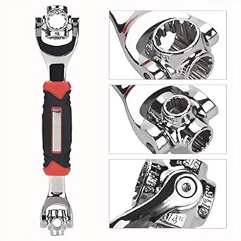 UNIQUE VATIKA 48 in 1 Socket Wrench Tools Works with Spline Bolts Torx 360 Degree 6-Point Universal Furniture Car Repair Hand Tool Handles up to 135kgs of Pressure Universal Hand Tool Wrench