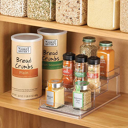 iDesign Twillo Plastic Stadium Spice Rack, 3Tier Organizer for Kitchen