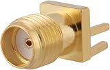 FTVOGUE 10pcs Brass SMA Female PCB Clip Edge Mount Connector 50 Ohm RF Adapter view 9