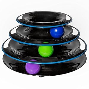 Image of Easyology Amazing Roller Cat Toy - Cat Toys Interactive Fun with 3-Levels - Kitty Cat Charmer for Interactive Play and Exercise for Kittens - Cat Teaser Kitty Toys and Best Cat Toys