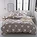 BuLuTu Strawberry Rabbit Girls Bedding Duvet Cover Set Twin White Pink Cotton with Zipper Closure,Grid Checkered Reversible Red Dots Print Cute Kids Duvet Cover Set Twin Size,68x86 in,No Comforter