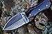 Perkin - Damascus Steel Hunting Knife with Sheath Double Edge Blade Small Hunting Knife
