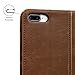 GMYLE iPhone 7 Plus Wallet Case, iPhone 8 Plus Wallet Case, [Book Style] Wallet Book Case Cover Vintage for Apple iPhone 7 Plus & 8 Plus - Brown Classic [Crazy Horse Pattern] [PU Leather]