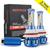 MOSTPLUS 10,000lm 6000K LED Headlight Conversion Kit 9007 (HB5) Hi/Lo Beams Bulbs 50W 5,000lm Per Bulb-Cool White (XHP50 + XM-L2)