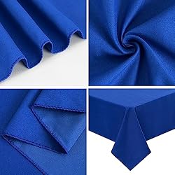 6 Pack Polyester Tablecloths, Royal Blue 90 x 132