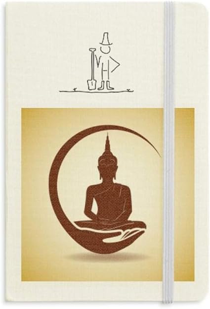 Amazon タイ ブッダ 月 アート イラスト ファーマー ノートブック クラシック ジャーナル ダイアリー A5 日記帳 文房具 オフィス用品