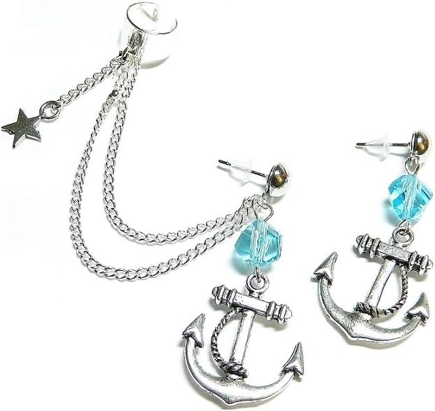 Oceanside Anchor Chain Ear Cuff Earring