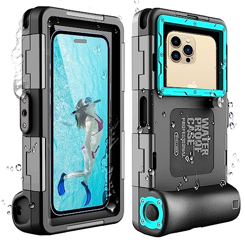 Waterproof Smartphone Case IPX8 Waterproof Mobile Phone Holder 15 m Underwater Compatible for iPhone 17 Air 16e 16 15 Plus 17 16 15 Pro 17 16 15 Pro Max Samsung S25 S24