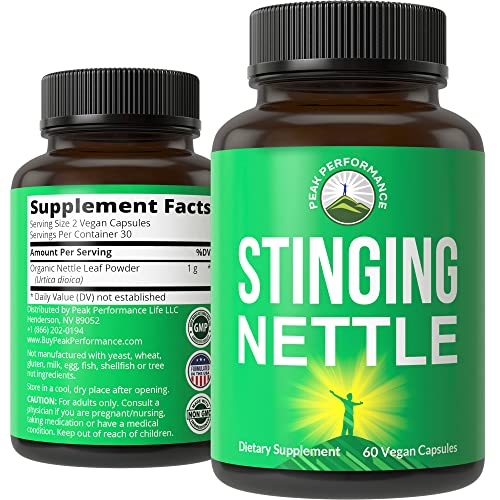 Stinging Nettle Vegan Capsules Made with Stinging Nettle Leaf Powder
