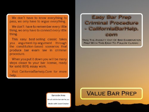 Amazoncom Easy Bar Prep Criminal Procedure Law School E - 