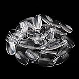 Makartt 500pcs Ballerina Nail Tips Coffin nails Full Cover Clear Color Gel False Nail Art Tips 10 Sizes- for Nail Salons and DIY Nail Art (Clear)