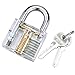BESTOPE Professional Practice Padlocks Lock Crystal Cutaway of Practice Training Skill Pick Lock for Beginners Locksmith with Two Keys