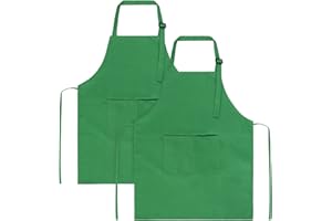 Sinland Kids Apron with Pocket 2 Pack Children Chef Apron for Cooking Baking Painting
