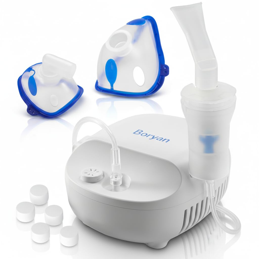 Photo 1 of Nebulizer Machine for Adults and Kids - High-Performance Compressor Breathing Machine for Home Use, Professional MMAD 2-5?m Fine Mist, Includes Upgraded Skin-Friendly Masks & Mouthpiece
