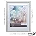 Gallery Solutions 14x18 Light Grey Wood Wall Frame with Double White Mat For 11x14 Image
