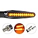 GLiving 4pcs 12LED Motorcycle Turn Signals Bulb Indicators Blinkers Lights Lamps with Flexible LED Amber for any Harley Honda Yamaha Suzuki Kawasaki Custom Bike Cruiser Choppers
