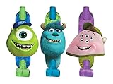 Amscan Monsterrific Disney Monsters University Birthday Party Blowouts, Multicolor, 5 5/8