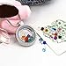 Family Tree of Life Floating Charms Memory Locket, Diy Stainless Steel Pendant Necklace with Birthstones