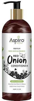 Aspiiro Natural Organic Red Onion Hair Treatment Conditioner-200 ml | 18 In 1 Magical Conditioner With Vitamin E, Hibiscus, Amla & Aloe Vera -SLS, Paraben & Chemical Free