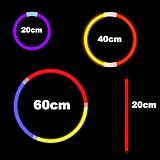 AuFiiy Glow Sticks 100pcs 8in with Connectors Multi-Color Night Party Pack view 2