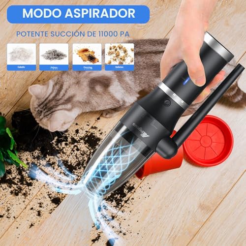 Electric Dust Blower & Electric Vacuum Cleaner, 77000 RPM Air Blower, 2 Speeds Compressed Air Duster for Computer, Keyboard, Car, Battery Can Be Removed and Charged