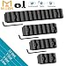 GoldCam M-Lok Picatinny Rail, 3 5 7 13 Slots Mlok Aluminum Picatinny Rails Section Adapter for M LOK Systems with 9 T-Nuts, 9 Screws, 3 Allen Wrench - 4 Pack (M-LOK 3/5/7/13 Slots)