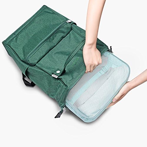 Packing Cubes 7 Pcs Travel Luggage Packing Organizers Set with Toiletry Bag (Pale blue) 5 Packing Cubes 7 Pcs Travel Luggage Packing Organizers Set with Toiletry Bag (Pale blue)