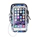 Coeuspow Sports Running Armband for Big Phones, For iPhone 6 6S Plus Samsung Galaxy Note 5 4 S5 Nexus 6P (Fits with Case) for Running Gym Jogging Exercise Sports – Blue