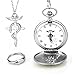 Powshop Fullmetal Alchemist Anime Pocket Watch with Necklace & Ring Anime Pocket Watches for Cosplay Gift