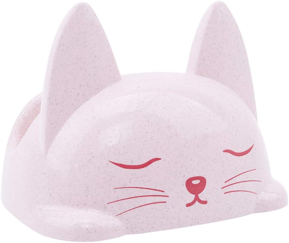 Underleaf Chopsticks Rest Dinner Spoon Stand Decorative Cat Chopsticks Holder for School Student Table Decor