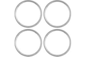 OxGord Beauty Trim Rings for 17 inch Wheels 1 1/2 inch Deep Chrome ABS with Metal Clip & Ring Retention