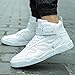 QANSI Performance Leather High Top Lace Up Street Sneakers Outdoor Sports Shoes White 9 M US