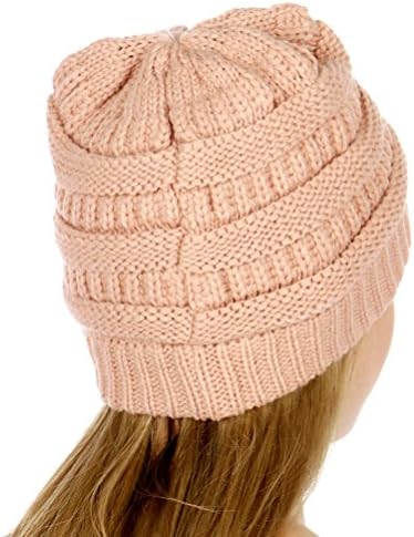 Trendy Warm Chunky Soft Stretch Cable Knit Slouchy Beanie