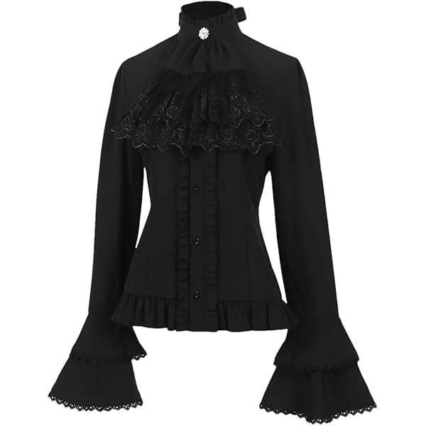 Womens Victorian Blouse Gothic Pirate Shirt Renaissance Blouse