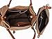 UTO Women Purse 3 Pieces Handbag Set PU Leather Tote Bag Satchel Shoulder Bags with Wristlet Wallet Mud Color