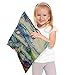 Moslion Watercolor Horse Pillow,Home Decorative Throw Pillow Cover Cotton Linen Cushion for Couch/Sofa/Bedroom/Livingroom/Kitchen/Car 18 x 18 inch Square Pillow case